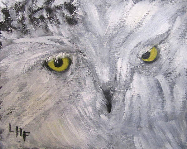 Owl Art Print featuring the painting Snowy Owl by Linda Feinberg