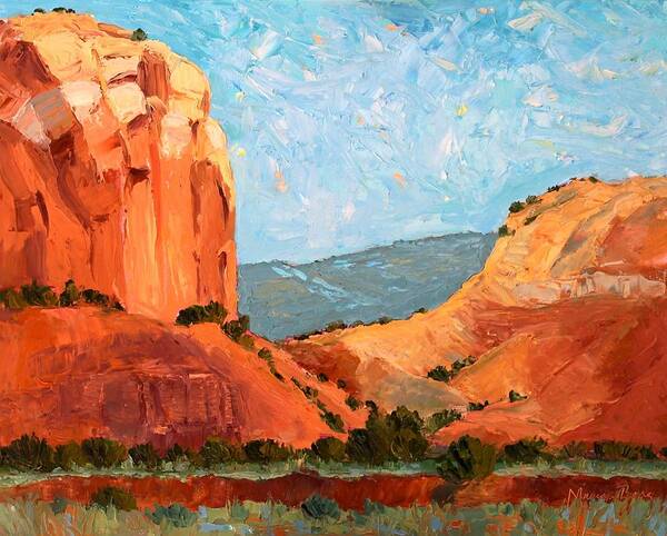 Landscape Art Print featuring the painting Springtime at Box Canyon by Marian Berg