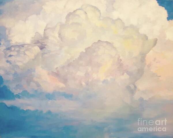 Clouds Art Print featuring the painting Summer Clouds by Joe Roache