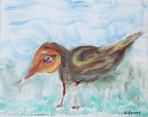 Birds Art Print featuring the painting Swamp Sparrow by David McCready