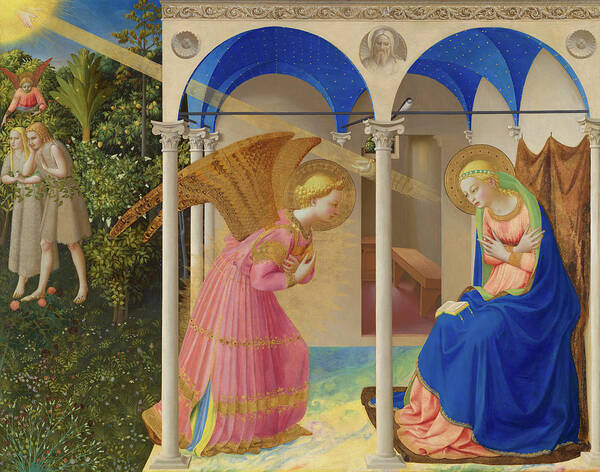 Fra Angelico Art Print featuring the painting The Annunciation, 1426 by Fra Angelico