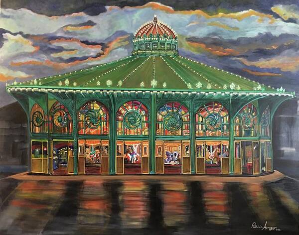 Casino Art Print featuring the painting The Casino of Asbury Park by Patricia Arroyo