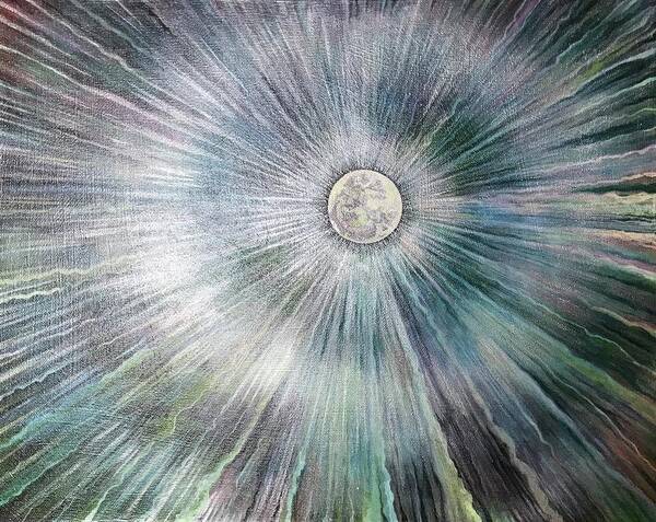 Full Moon Art Print featuring the painting The Moon in the Womb by Jackie Ryan