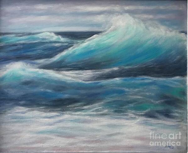 Ocean Art Print featuring the painting The Ocean's Push and Pull by Rose Mary Gates