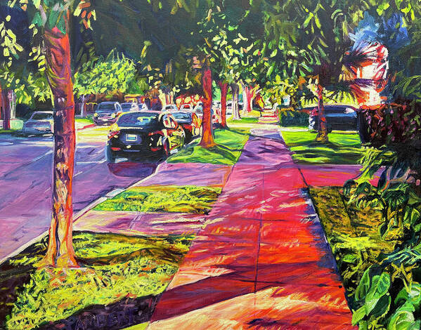 Neighborhood Art Print featuring the painting The Path by Bonnie Lambert