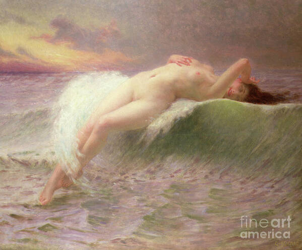 The Water Nymph Art Print featuring the painting The Water Nymph by Seignac by Guillaume Seignac