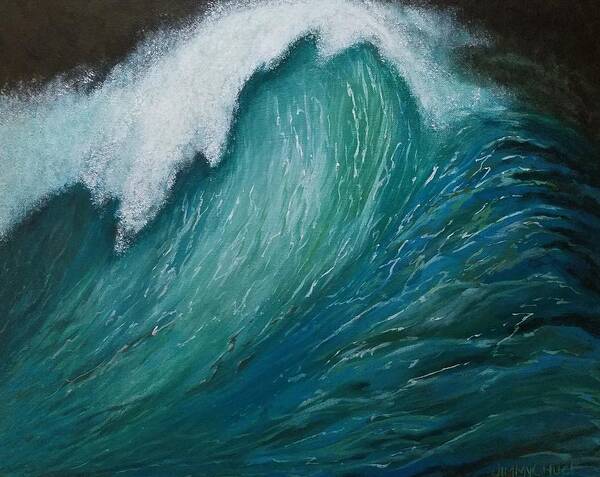 Painting Art Print featuring the painting The Wave by Jimmy Chuck Smith