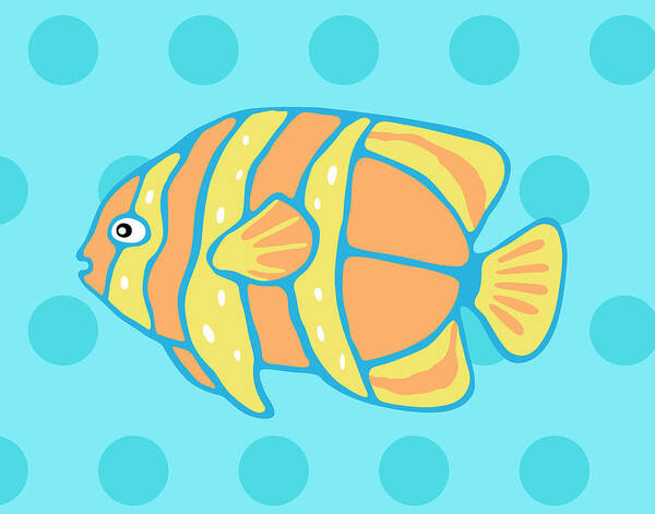Fish Art Print featuring the painting Too Cool For School II by Nikita Coulombe