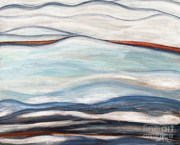 Water Art Print featuring the painting Tranquil by Pamela Schwartz