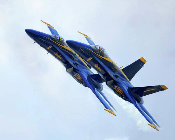 Blue Angels Art Print featuring the photograph Two Blue Angels In Formation by Gigi Ebert