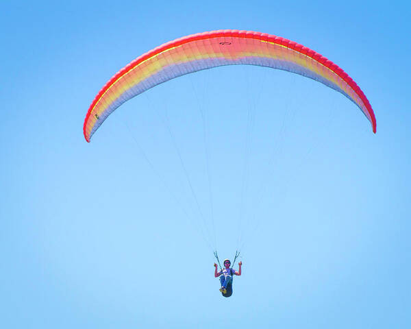 Paragliders Art Print featuring the photograph Up, Up and Away 22 5.29.22 by Lindsay Thomson