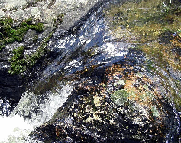Water Art Print featuring the photograph Water and Rock North Fork by Laura Davis