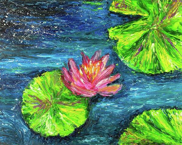  Art Print featuring the painting Waterlilies by Chiara Magni