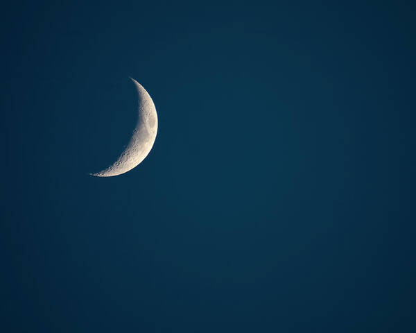 Sea Of Crisis Art Print featuring the photograph Waxing Crescent Moon over North Carolina by Charles Floyd