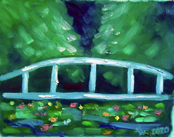  Art Print featuring the painting White Bridge by Loretta Nash