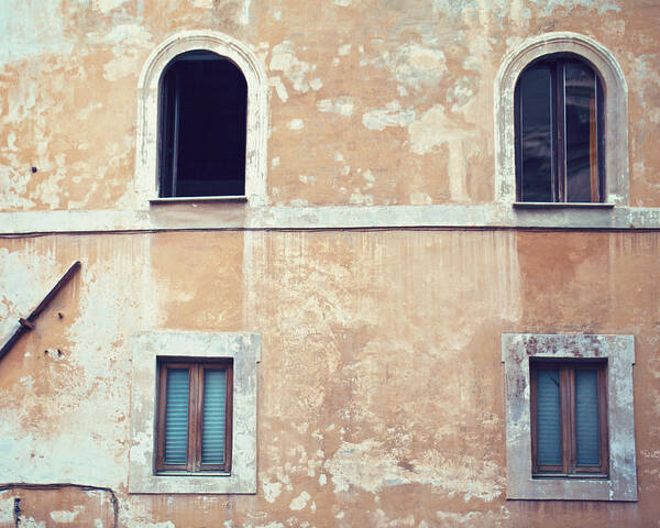 Pastel Colors Art Print featuring the photograph Windows on Rome by Melanie Alexandra Price