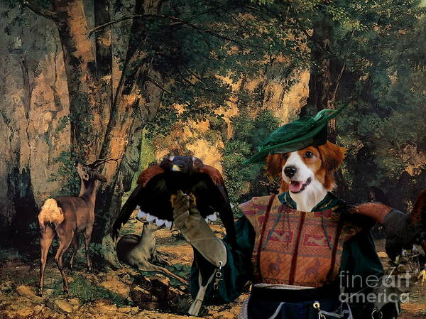 Kooikerhondje Art Print featuring the painting Kooikerhondje Art Canvas Print by Sandra Sij