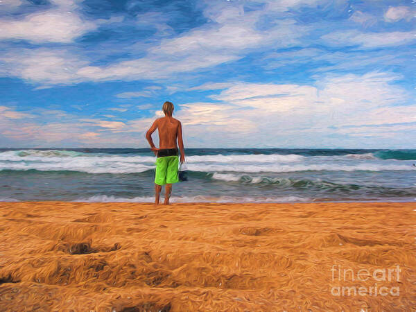 Surf Art Print featuring the photograph Anticipation #2 by Sheila Smart Fine Art Photography
