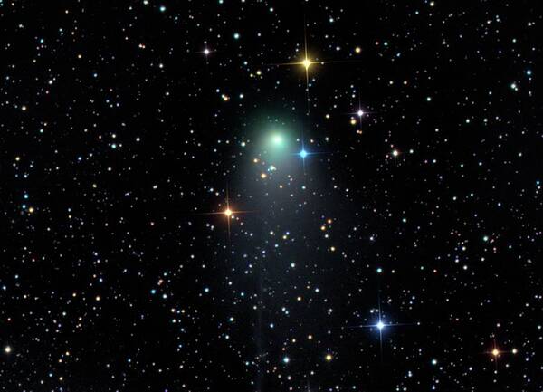 Comet C/2012 V2 Art Print featuring the photograph Comet C2012 V2 #1 by Damian Peach
