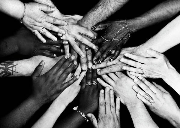 Hand Art Print featuring the photograph Diversity And Unity #1 by Peter Aprahamian/science Photo Library