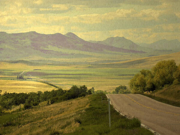 Montana Highway 434 Art Print featuring the photograph Montana Highway -1 by Kae Cheatham