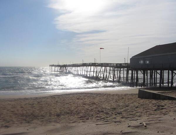 Obx Art Print featuring the photograph Nags Head Pier 2 by Cathy Lindsey