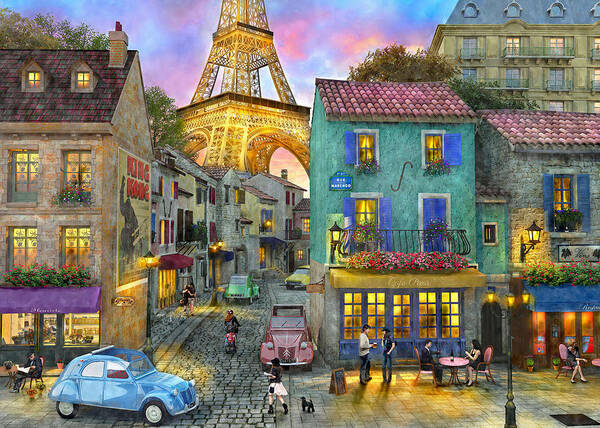 Paris Streets Art Print By Dominic Davison Paris Streets Art Print By Dominic Davison