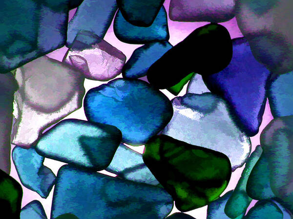 Sea Glass Art Print featuring the photograph Sea Glass by Cathy Kovarik