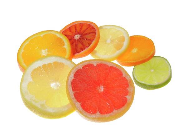 Nobody Art Print featuring the photograph Slices Of Citrus Fruit #1 by Cordelia Molloy