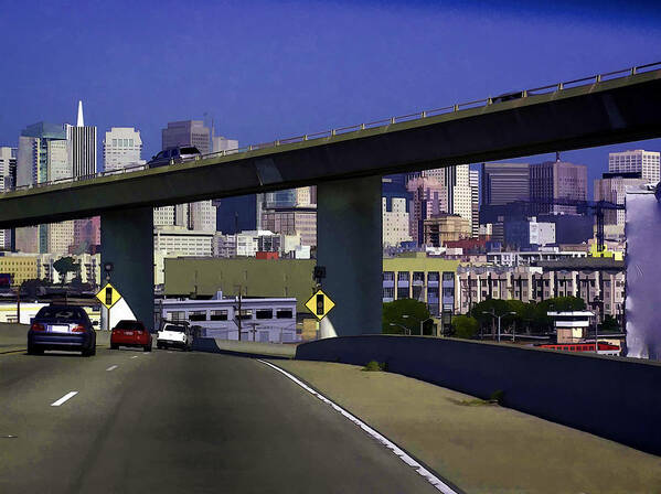 Cars Art Print featuring the photograph Heading into the busy part of San Francisco #12 by Ashish Agarwal