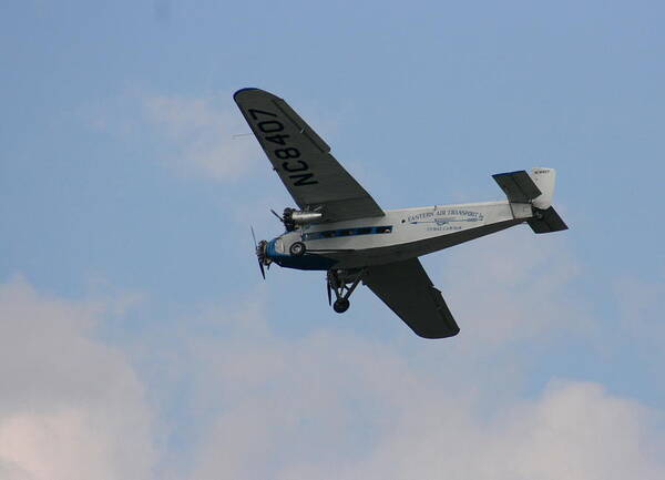 Air Art Print featuring the photograph 1929 Ford Tri Motor Mail Plane Side by David Dunham