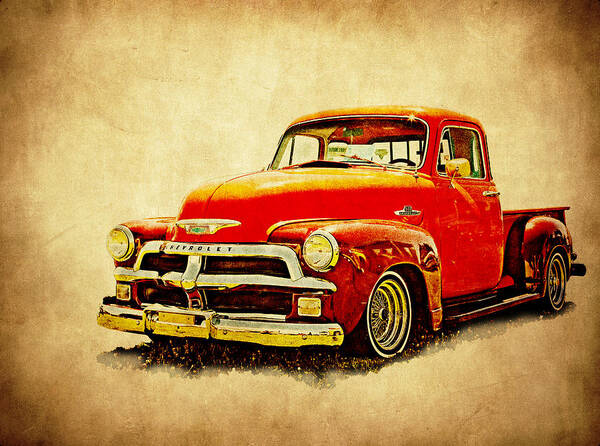 Chevy Pickup Art Print featuring the photograph 1954 Chevy Pickup by Athena Mckinzie