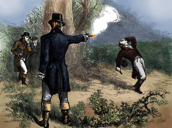 Government Art Print featuring the photograph Burr-hamilton Duel, 1804 by Science Source