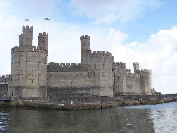 Castles Art Print featuring the photograph Caernarfon castle #2 by Christopher Rowlands