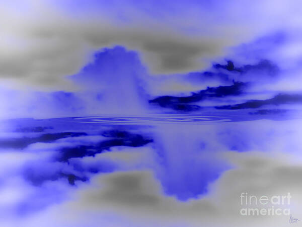 Blue Art Print featuring the photograph Ripples by Jeff Breiman