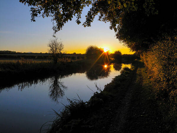 Berkshire Art Print featuring the photograph Canal Sunset #3 by Mark Llewellyn