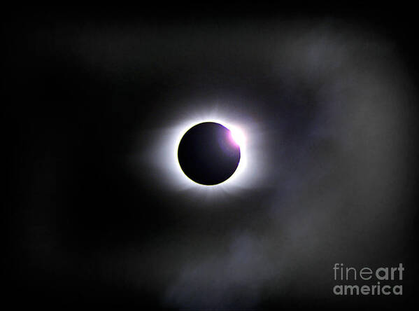 Moon Art Print featuring the photograph Total Solar Eclipse #3 by John Chumack