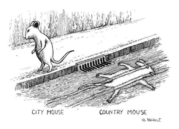 Mouse Art Print featuring the drawing New Yorker December 11th, 2006 by Arthur Geisert