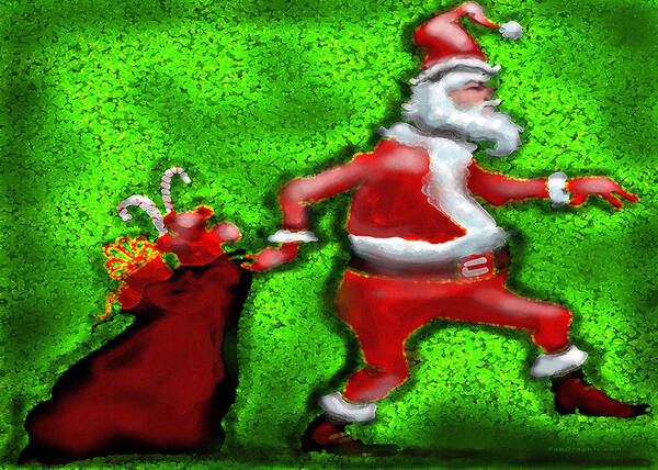 Santa Claus Art Print featuring the painting Santa Claus #2 by Kevin Middleton