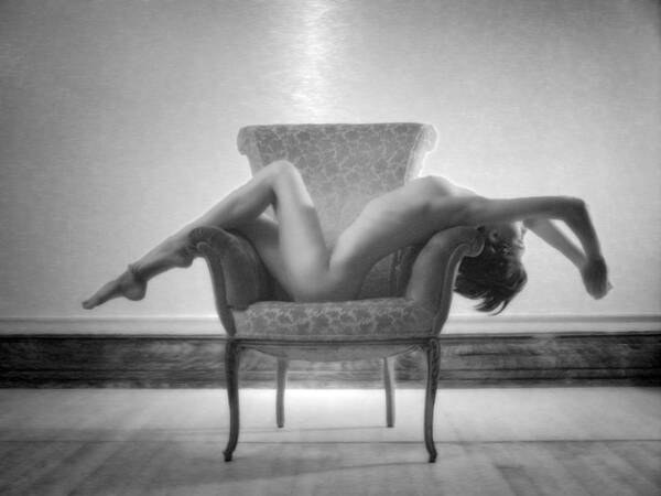 Infrared Nude Art Print featuring the photograph 5185 The Dreaming Chair by Chris Maher