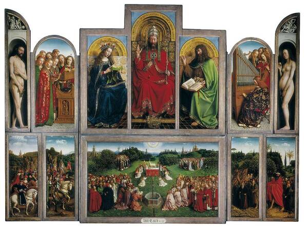 Horizontal Art Print featuring the photograph Eyck, Jan Van 1390-1441 Eyck, Hubert #6 by Everett