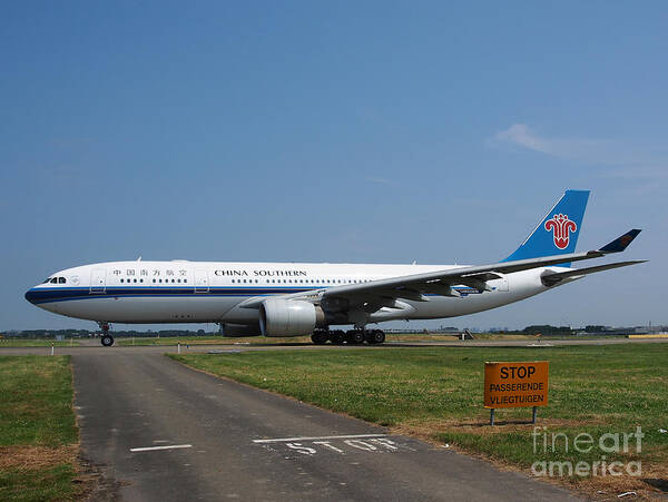 737 Art Print featuring the photograph China Southern Airlines Airbus A330 #7 by Paul Fearn