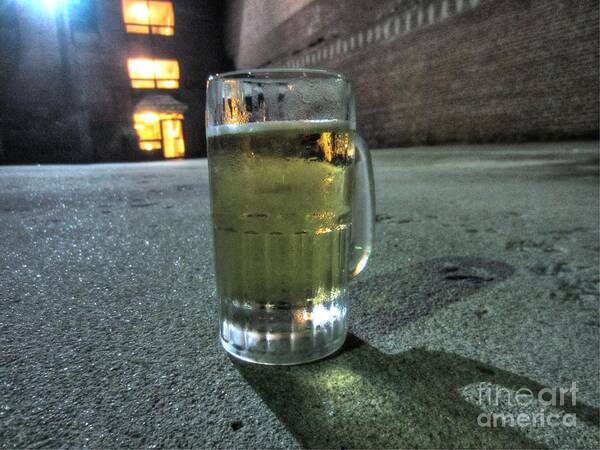 Beer Mug In An Alley Ice Cold Beer Art Print featuring the photograph A Beer Mug in an Alley by Robert Loe