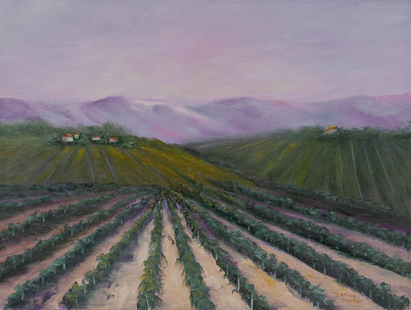 Landscape Art Print featuring the painting A California Morning by Darice Machel McGuire