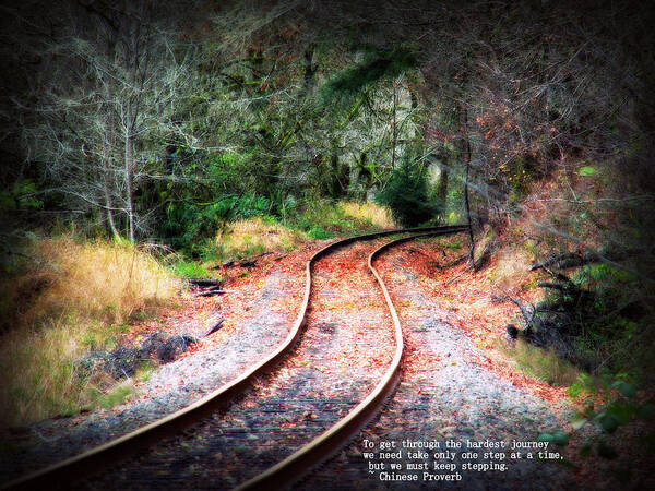 Railroad Art Print featuring the photograph A Journey of Dreams Inspirational by Melanie Lankford Photography