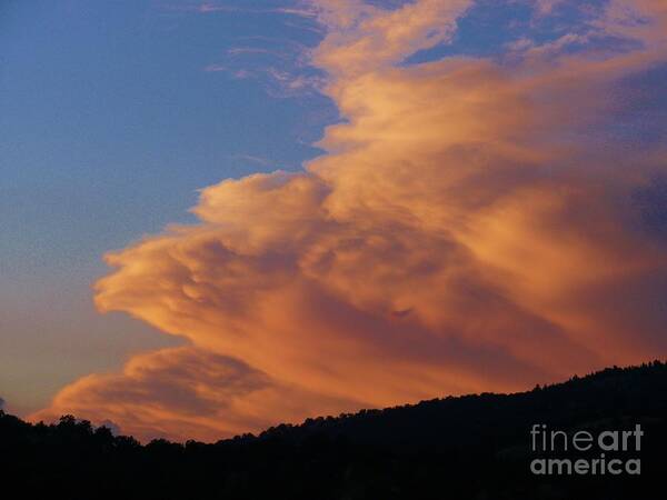 Clouds Art Print featuring the photograph A Welcomed Visit by Jacquelyn Roberts