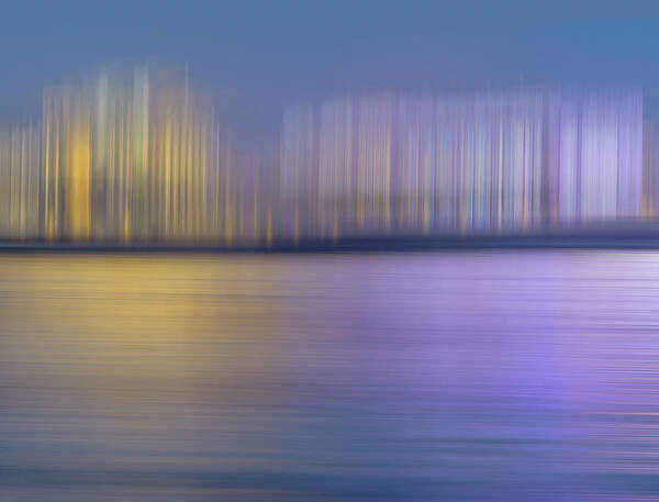 Abstract Art Print featuring the photograph Abstract Pattern Of Blurred Buildings by Ikon Ikon Images