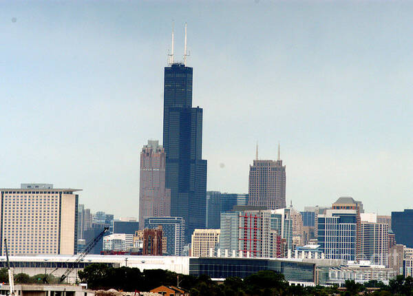 Action Photo Art Print featuring the photograph Action Photo Original Print Chicago Skyline by Action