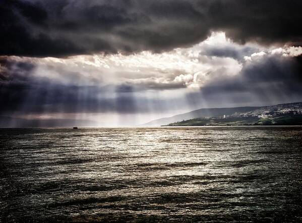  Art Print featuring the photograph After The Storm Sea of Galilee Israel by Mark Fuller