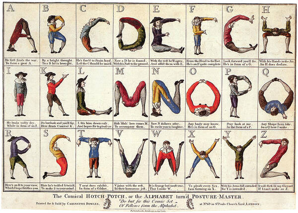 1782 Art Print featuring the painting Alphabet, 1782 by Granger